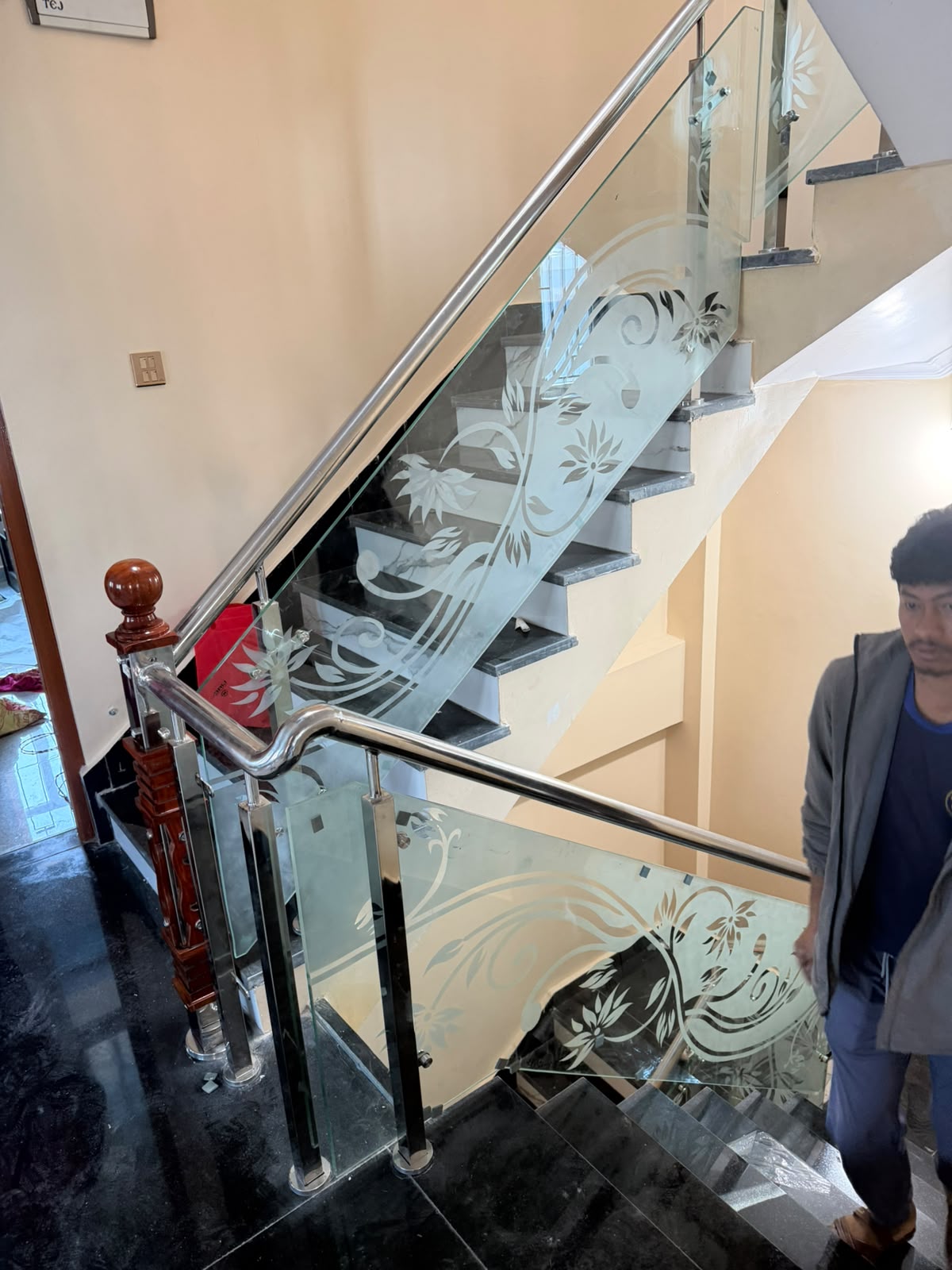 Toughened glass work